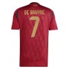 Jalkapallo Pelipaidat/Peliasut Belgia De Bruyne 7 Kotipelipaita Euro 2024